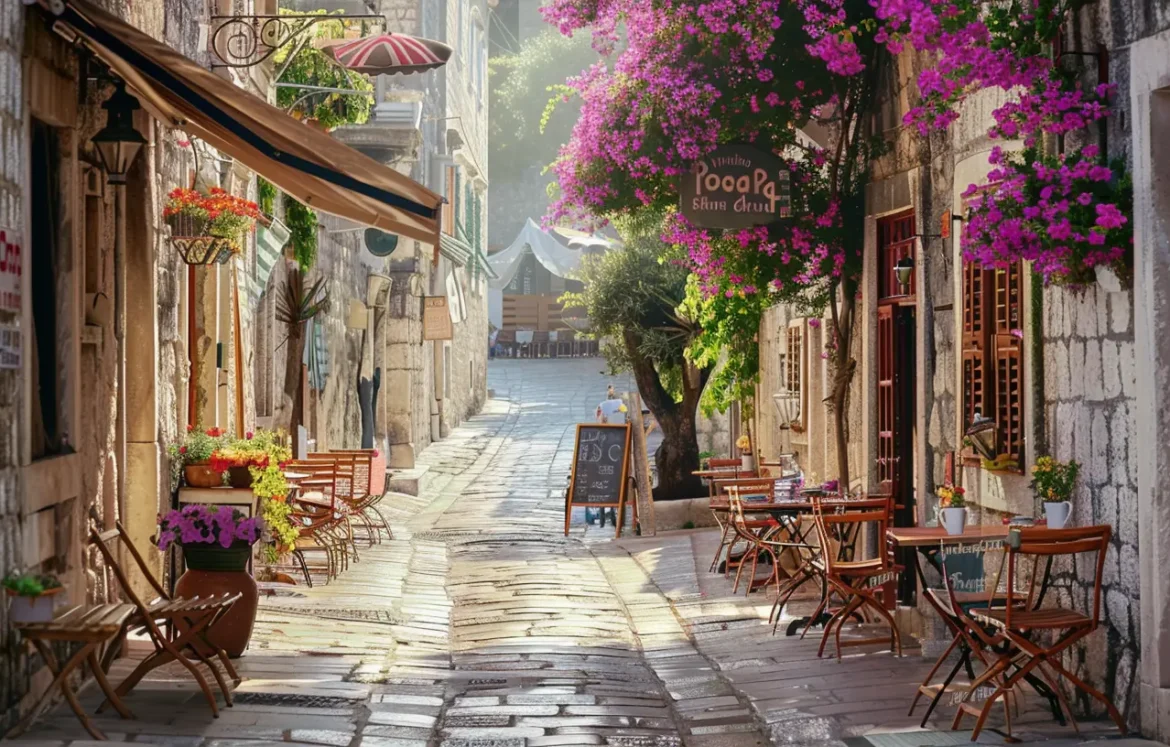 Charming_Dubrovnik_stone_street_with_cafes_and_flowers_Europe